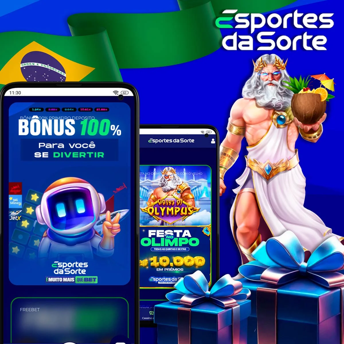 bônus de boas-vindas de 100% até R$300 em seu primeiro depósito para jogar nos jogos de cassino Esportes da Sorte